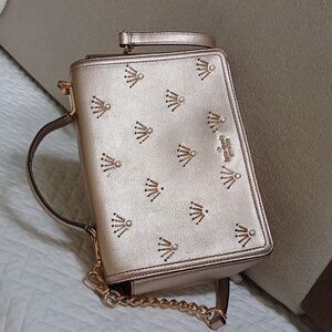 🔥🔥🔥Kate Spade Maise Patterson Drive Rosegold Leather Flap Gem Crossbody